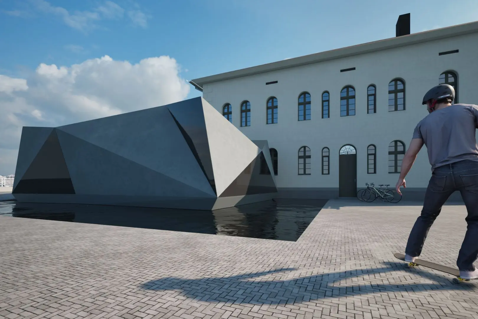 Umbau und Erweiterung Villa Seige für den Fahrradspezialisten BikeMike in Pößneck, Thüringen. Architekt, Sachverständiger und zertifizierter Gutachter nach DIN EN ISO/IEC 17024 Dr. Michael Flagmeyer