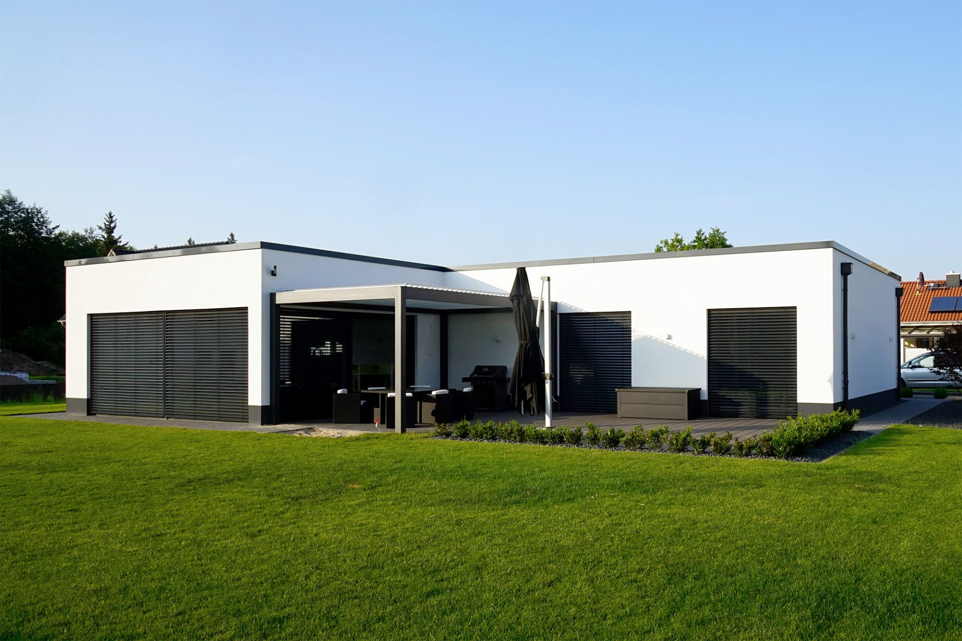 Neubau modernes Einfamilienhaus im kubischen Baustil in Sangerhausen, Architekt Michael Flagmeyer